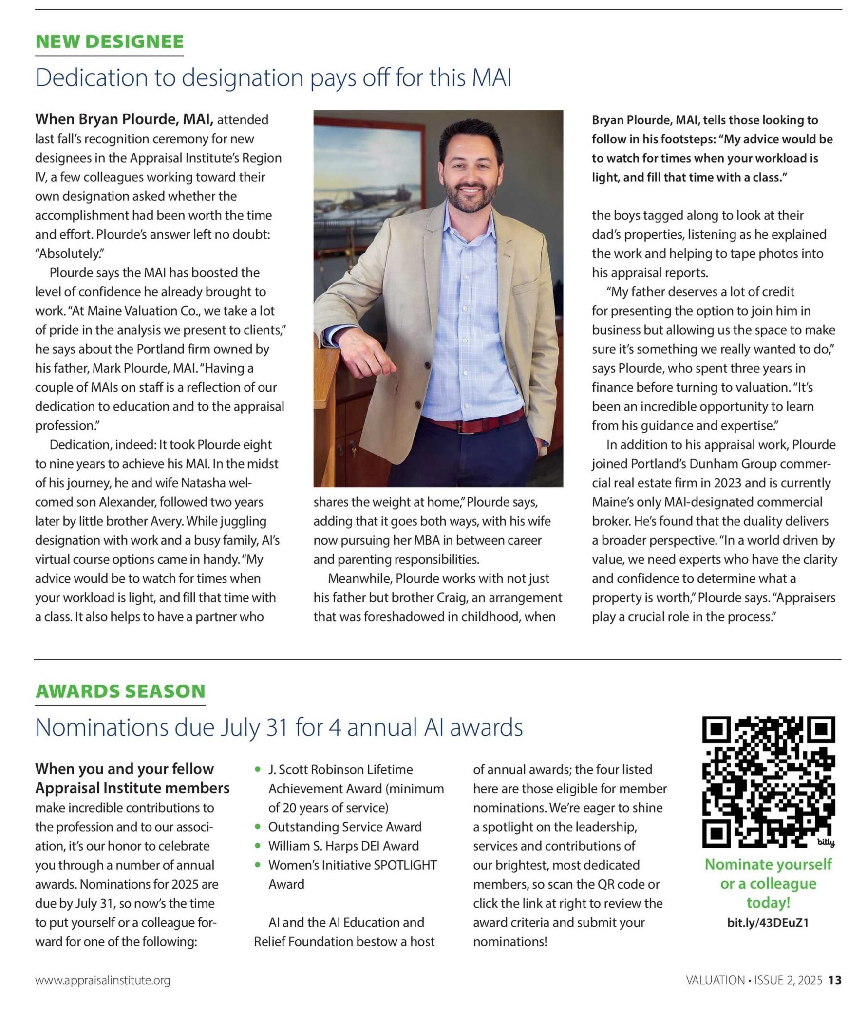 Bryan Plourde, MAI, Featured in Valuation Magazine